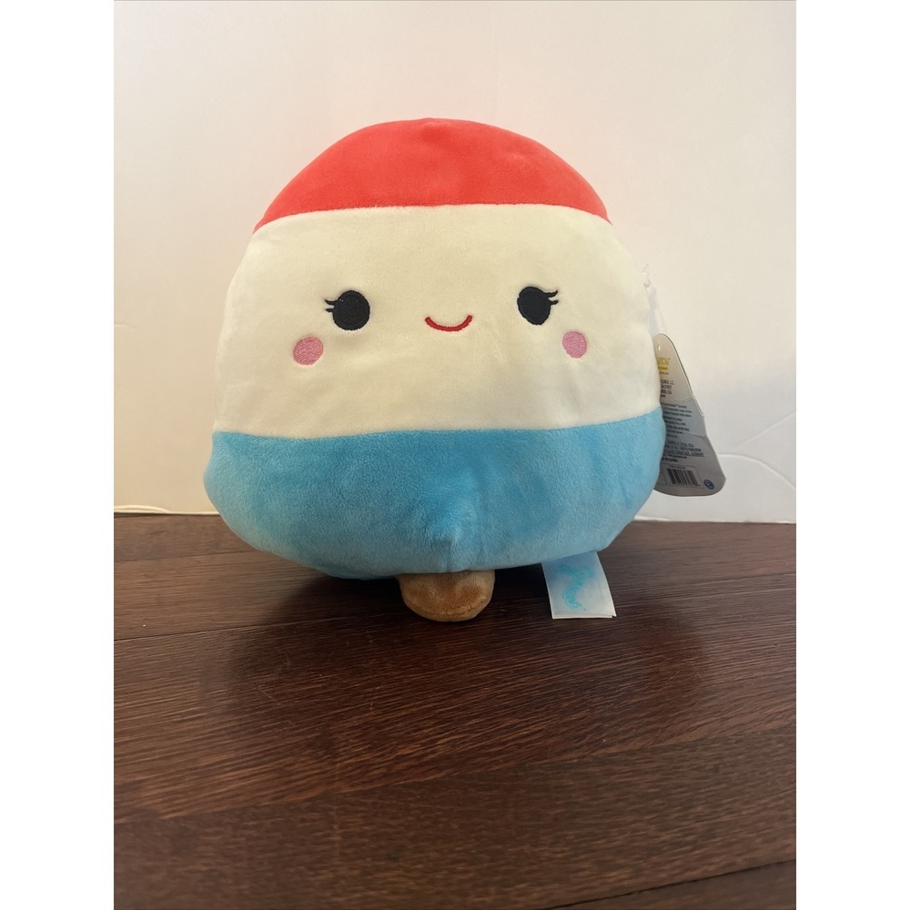 NWT Squishmallows 8" LELILA Popsicle Red White Blue Bomb Pop Summer Plush